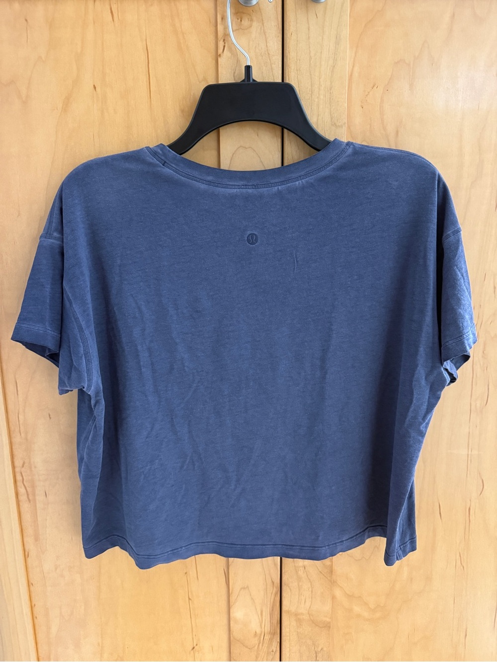 Lululemon Cates Tee Cropped *Fade Sublimado Pigment Dye Cadet Blue Size 8 - Picture 3 of 11